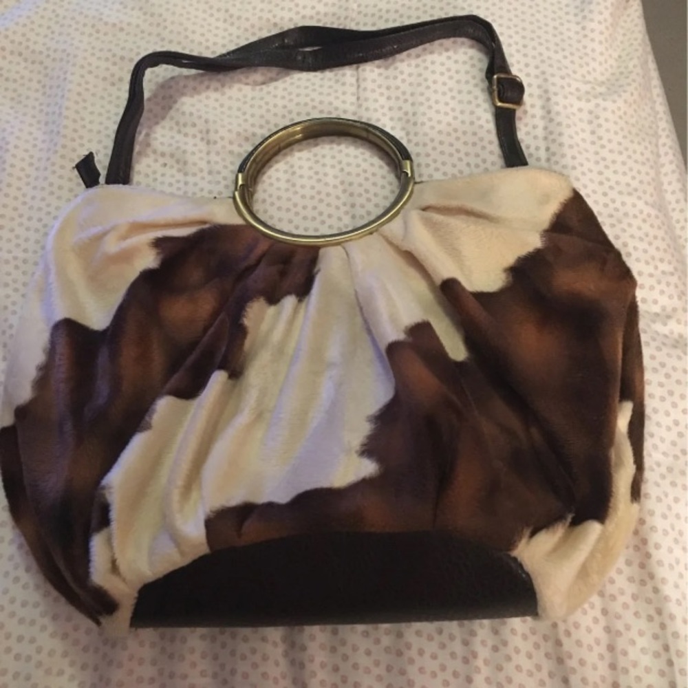Faux Cowhide Purse
